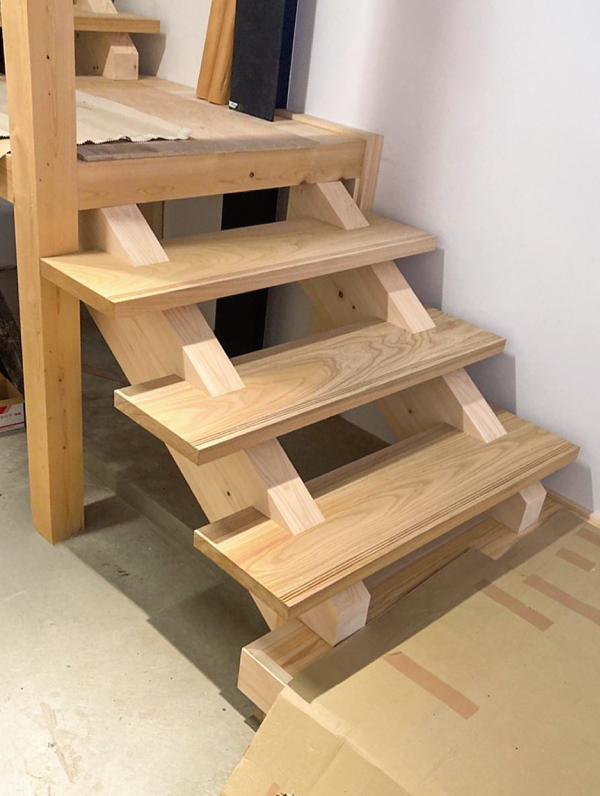 無垢階段セット 完成イメージ