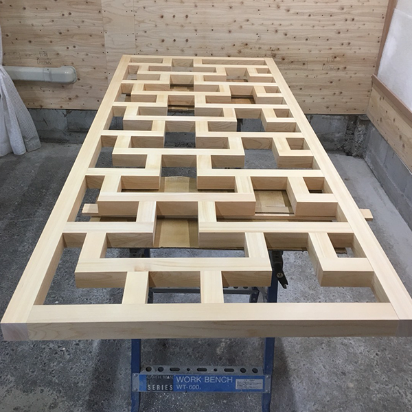 欄間製作の様子1